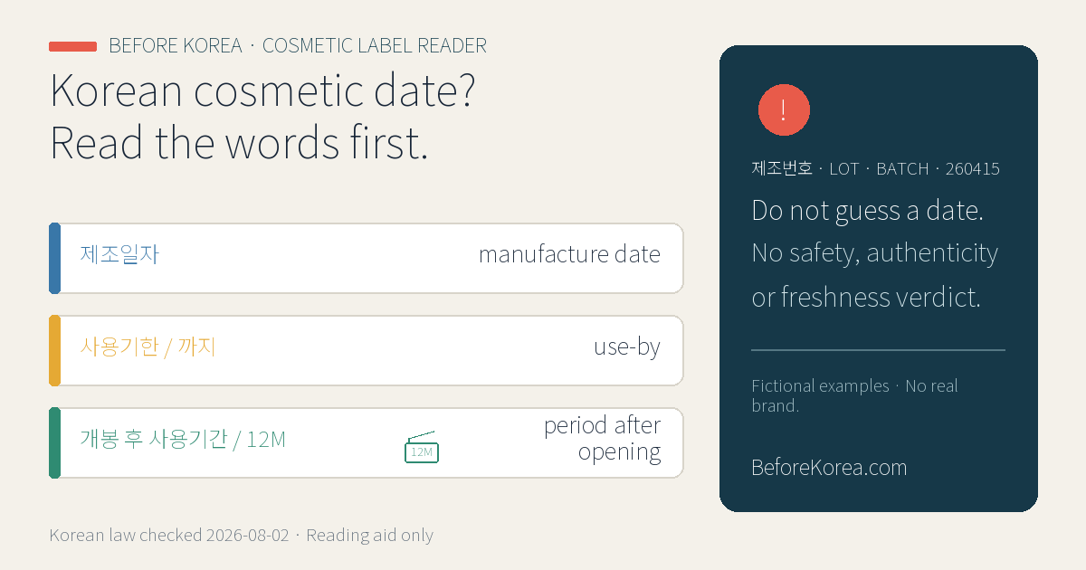 Korean Cosmetic Expiration Date Label Decoder